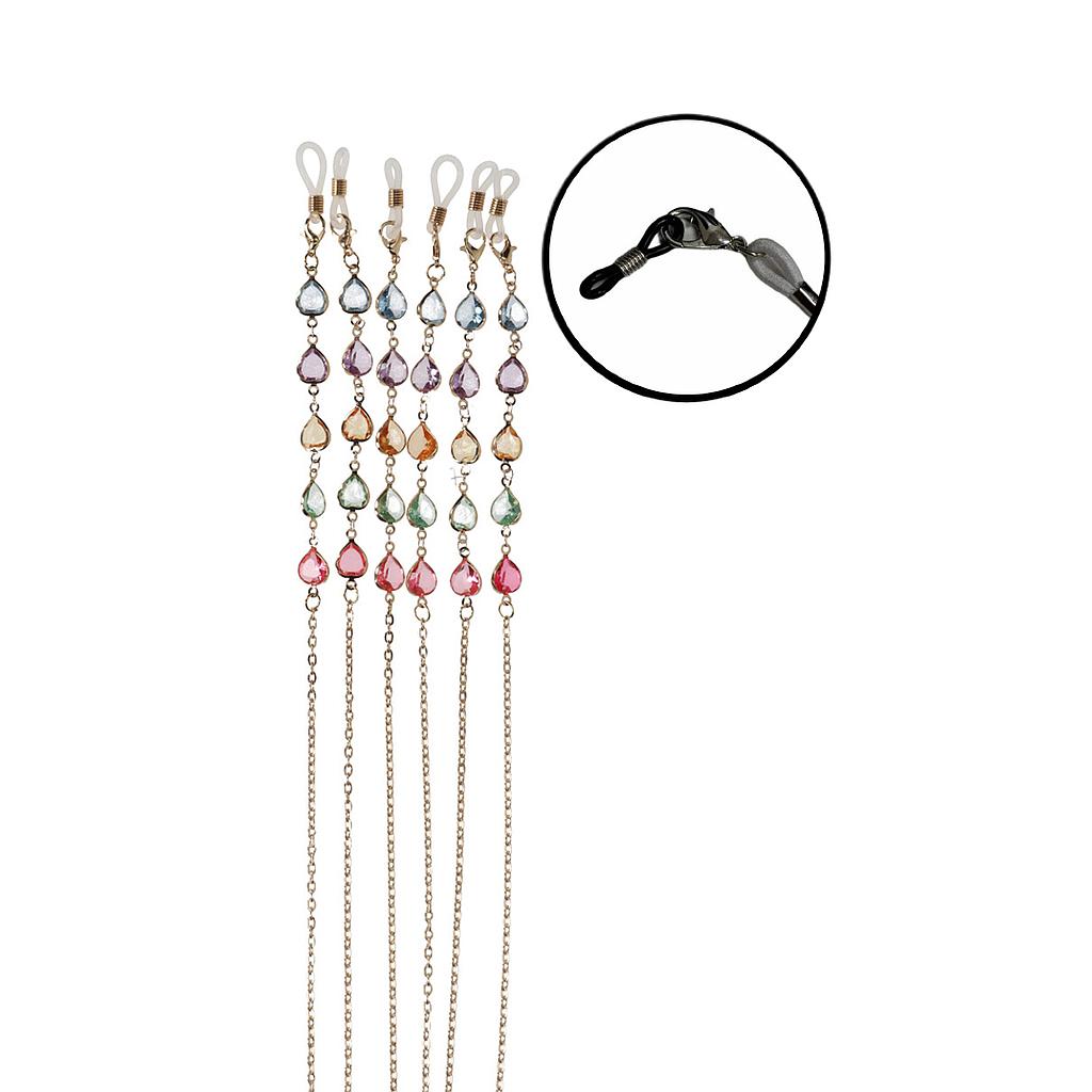 CADENA GAFAS  PERLAS M.82 6uds