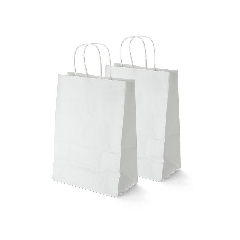 BOLSA L.C ASA RIZADA BLANCA ANONIMA 400UD18x8x24
